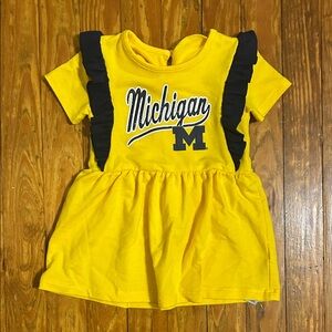 Michigan 18M Girls Yellow Cheer Dress